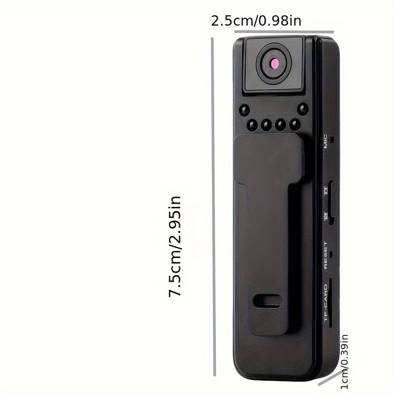 1080P Mini Camera - 180° Rotatable Lens - Motion Detection - Infrared Night Vision - USB Rechargeable