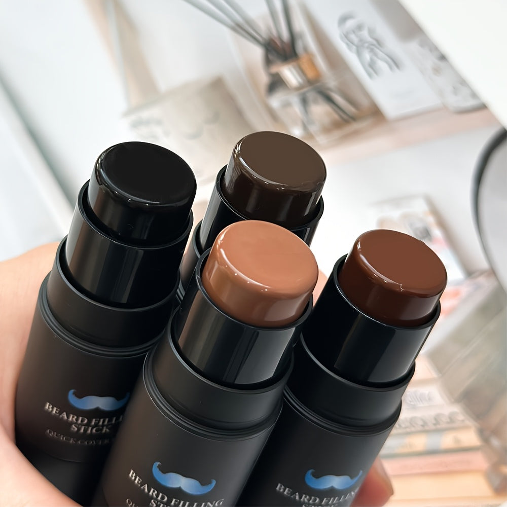 2pcs Men's 4 color filling rod combined with brush head, beard brush pen and whiskers