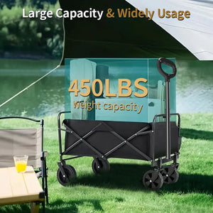 Heavy Duty Folding Camping Shopping Cart, Large Capacity