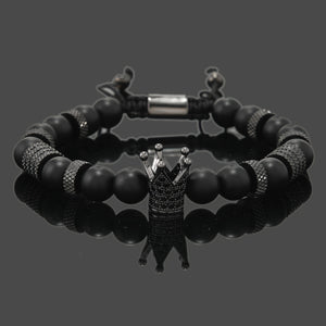 Royal Golden Crown Charm Men Bracelet