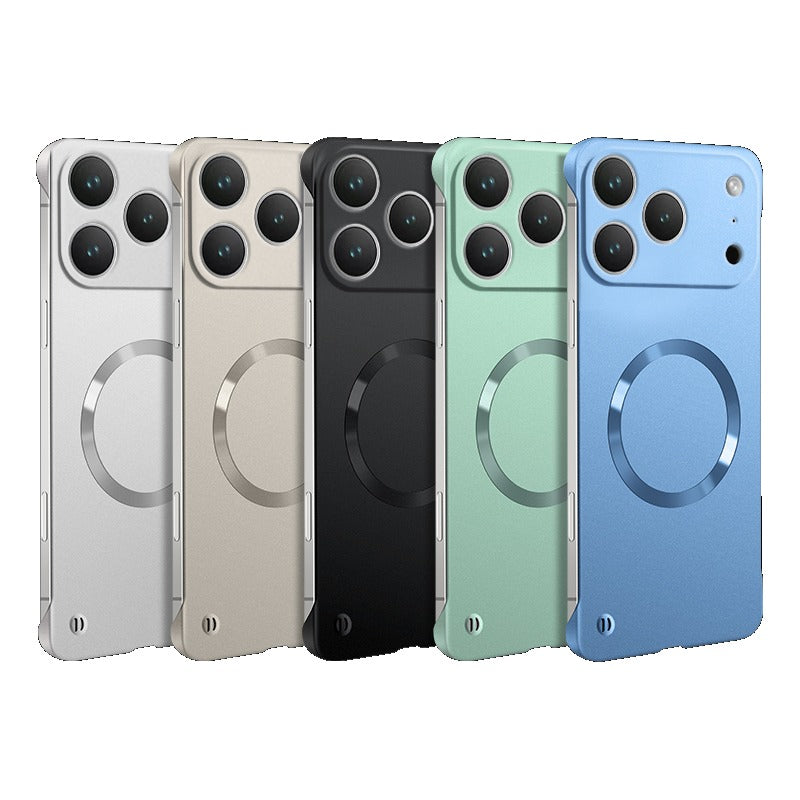 Phone Case Luxury Metallic Paint Magnetic Edge-Less iPhone Case