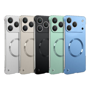 Phone Case Luxury Metallic Paint Magnetic Edge-Less iPhone Case