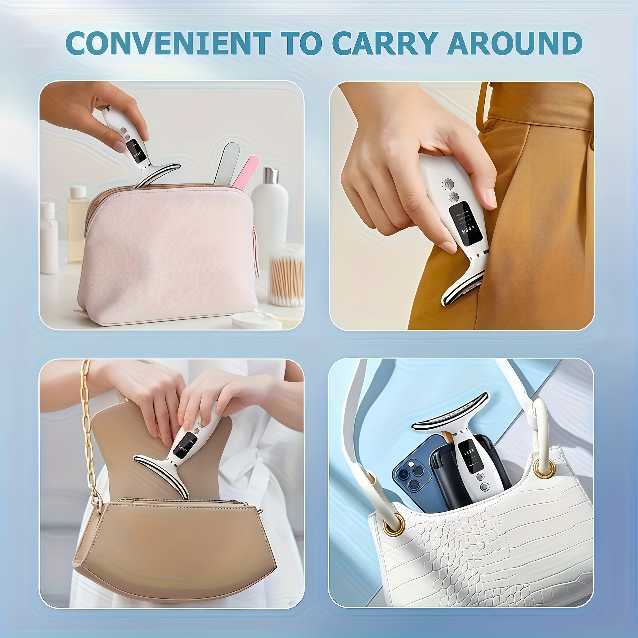 7-Mode Electric Beauty Device - LED Digital Display, Effective Relaxation and Facial Care