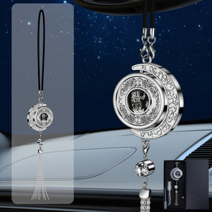 Elegant Crescent Moon Car Charm - Zodiac Series