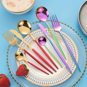 16pcs Stainless Steel Thin Portuguese Cutlery Set