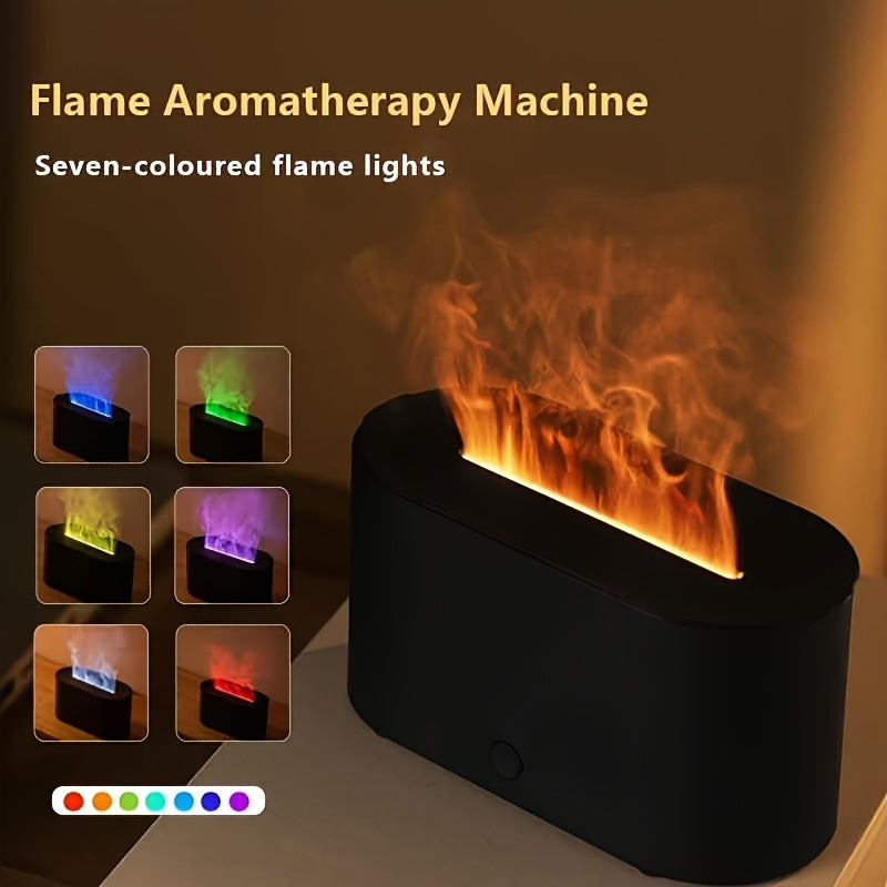 USB-Powered Flame Effect Machine &amp; Humidifier with Realistic Flame Design, Ultra-Quiet Operation