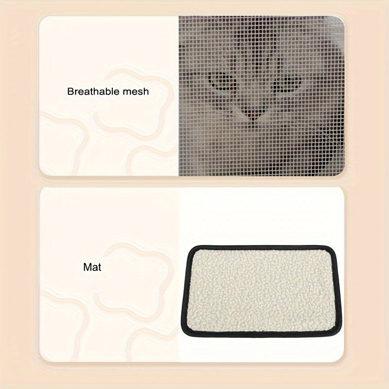 1pc Portable Pet Carrier, Lightweight And Foldable, Stylish And Breathable