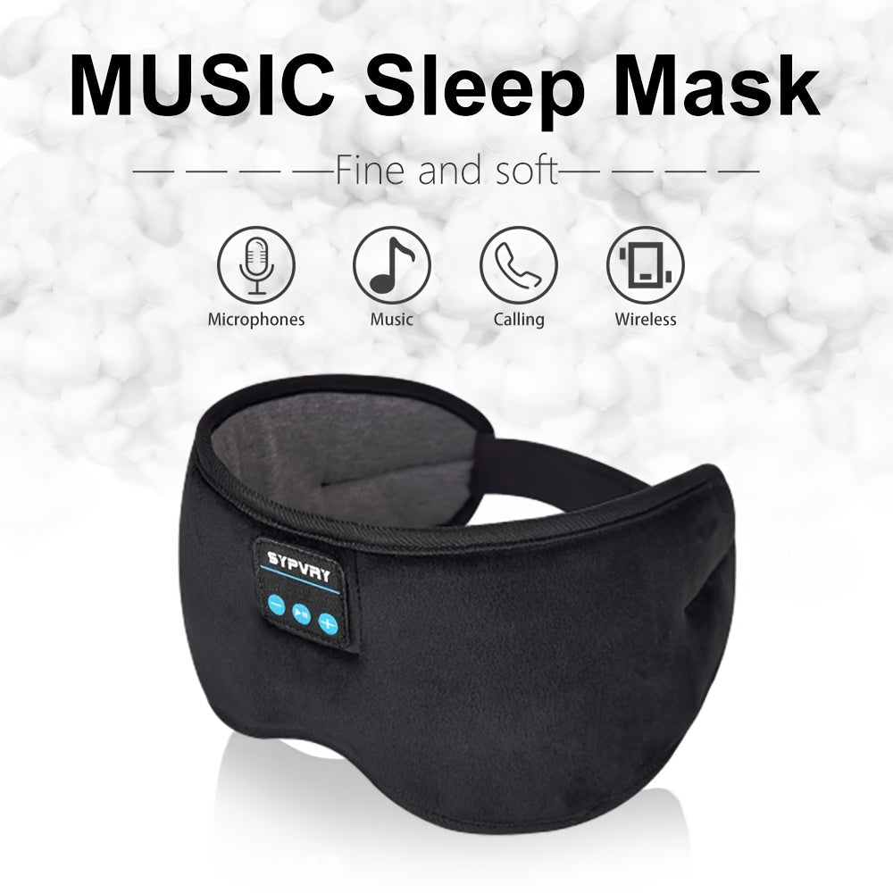 Wireless Music Sleep Mask with Built-in Speaker - Perfect for Travel