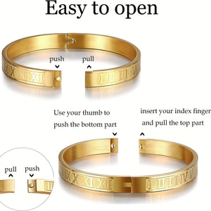 Set of Three Pieces Luxury Style Bracelet & Bangle