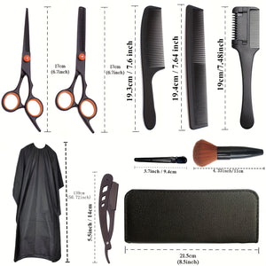 9pcs Professional Hair Scissors Set