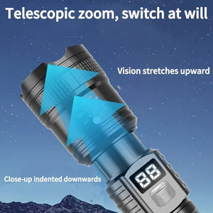 P900 LED Tactical Flashlight | High Brightness Zoom Flashlight