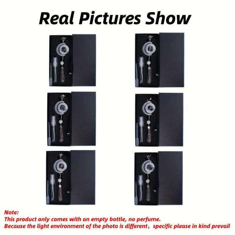 Elegant Crescent Moon Car Charm - Zodiac Series, Metal with Tassel & Bead Accents