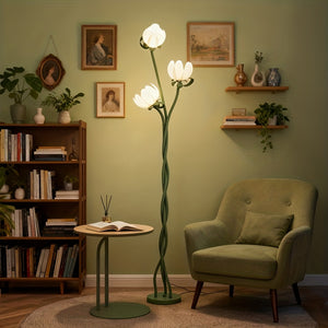 Magnolia Floor Lamp - Adjustable Height, USB-Powered