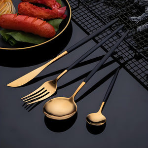 30pcs Golden Stainless Steel Cutlery Sets