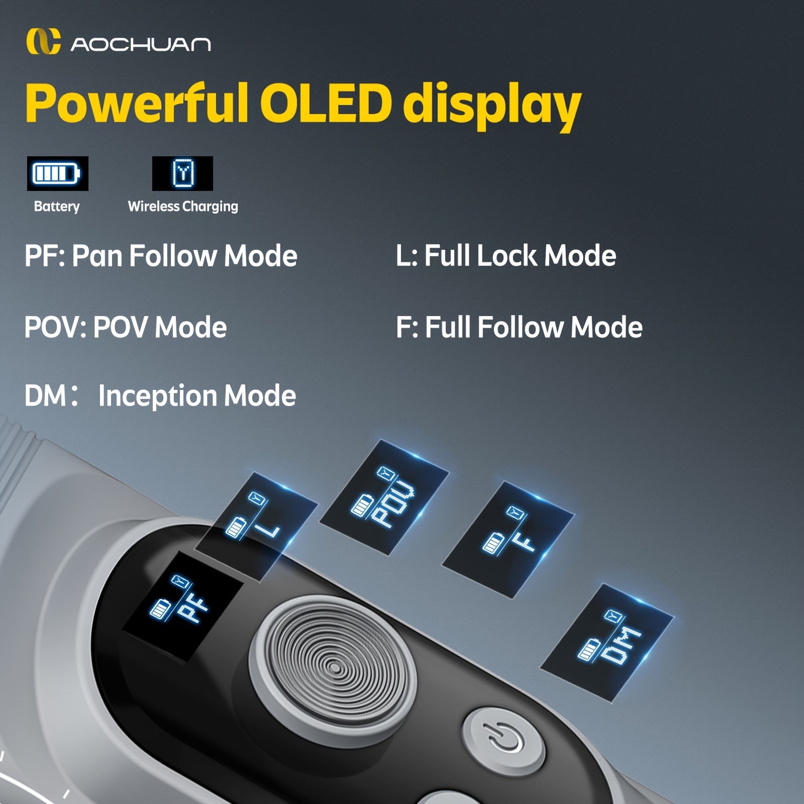 Smart XPro Cell Phone Gimbal Mount | Wireless Charging Support App Black