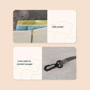 1pc Portable Pet Carrier, Lightweight And Foldable, Stylish And Breathable