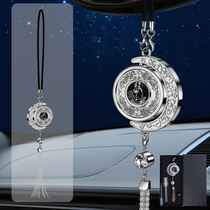 Elegant Crescent Moon Car Charm - Zodiac Series