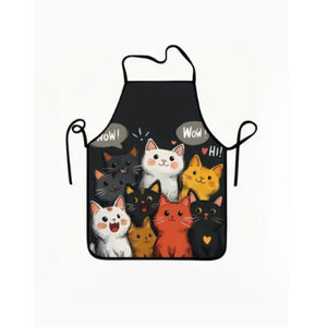 1pc Cute Cat Print Apron