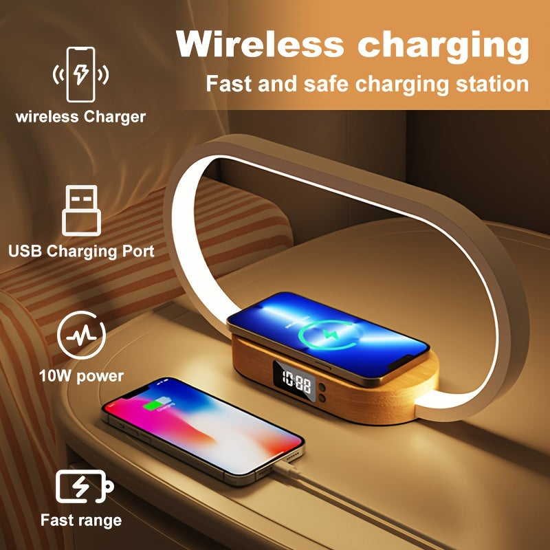 For iPhone And Multiple Functional Wireless Charger Pad Table LED Table Under Desk Lamp