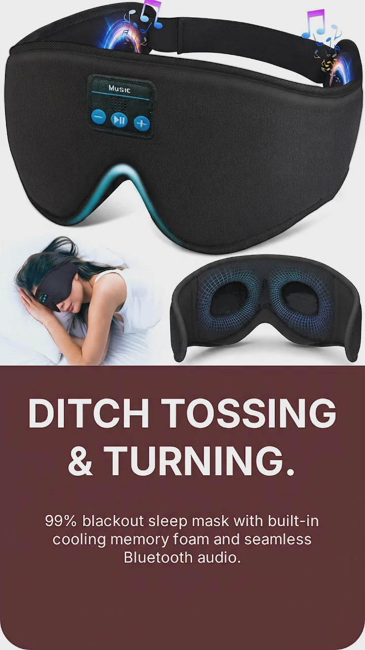 1pc Wireless Sleep Mask with Wireless 5.2, Built-in Headphones, USB-C Charging, Soft Pink/Black/Blue/Gray/, Lightweight Sleeping Mask for Women & Men, Travel, Flights, Naps - Ideal Gift for Music Lovers, Sleep Mask Wireless,